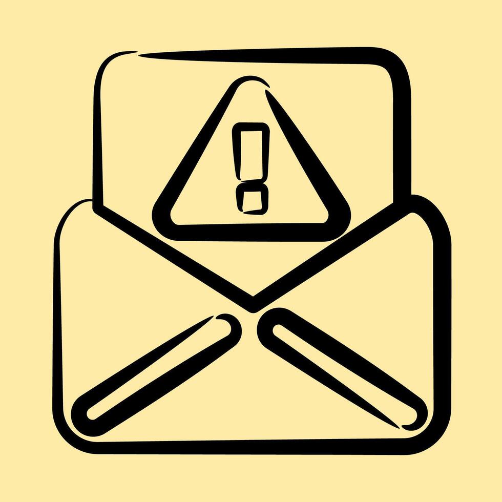 Icon spam. Internet network elements. Icon in hand drawn style. vector