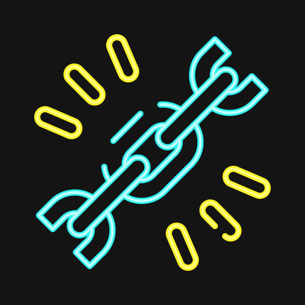 icono dirección URL Internet red elementos. icono en neón estilo. vector