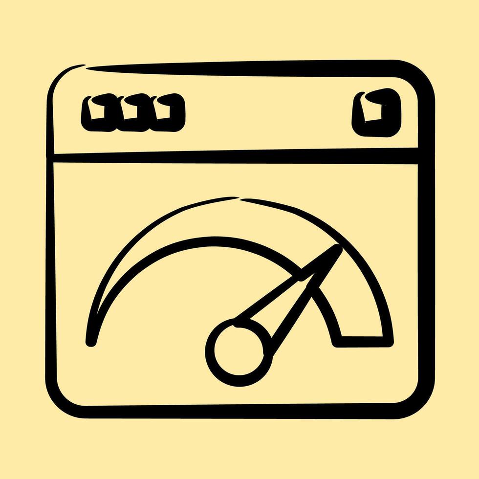 Icon internet speed. Internet network elements. Icon in hand drawn style. vector