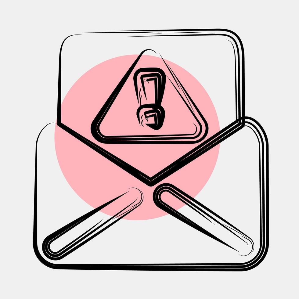 Icon spam. Internet network elements. Icon in color spot style. vector