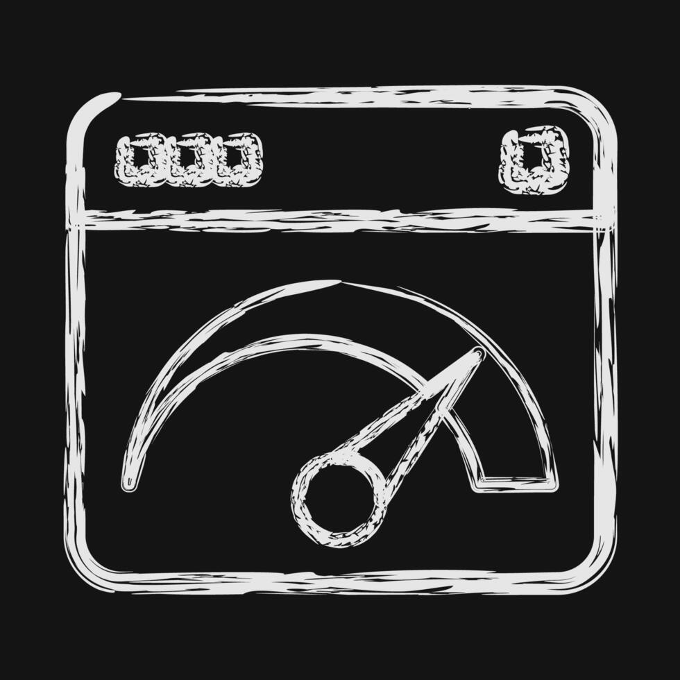 Icon internet speed. Internet network elements. Icon in chalk style. vector