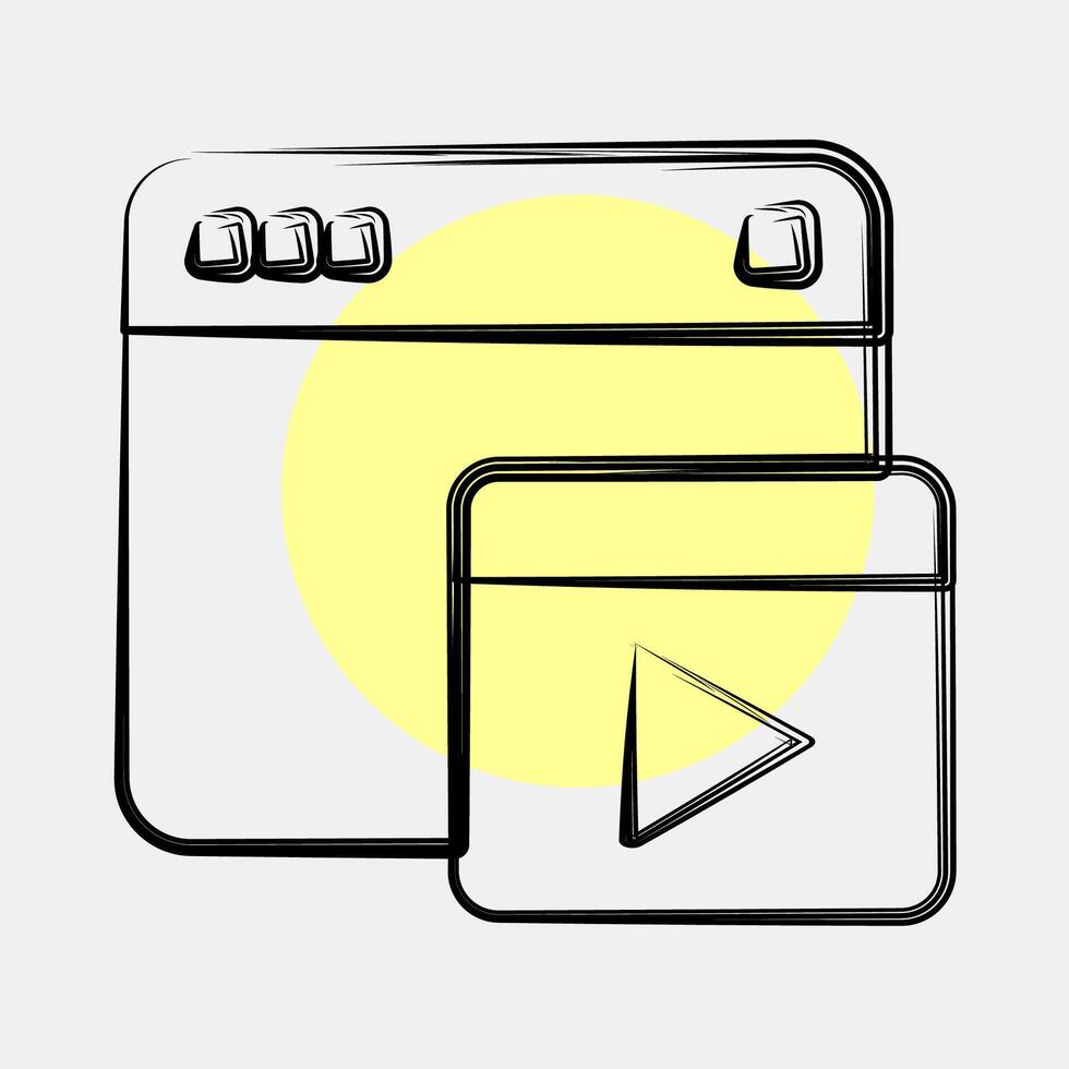 Icon ads. Internet network elements. Icon in color spot style. vector