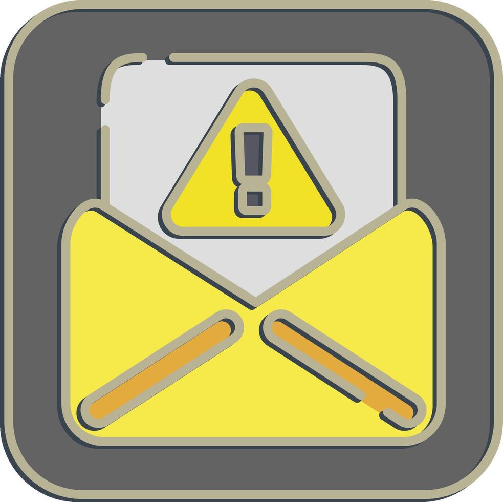 Icon spam. Internet network elements. Icon in embossed style. vector