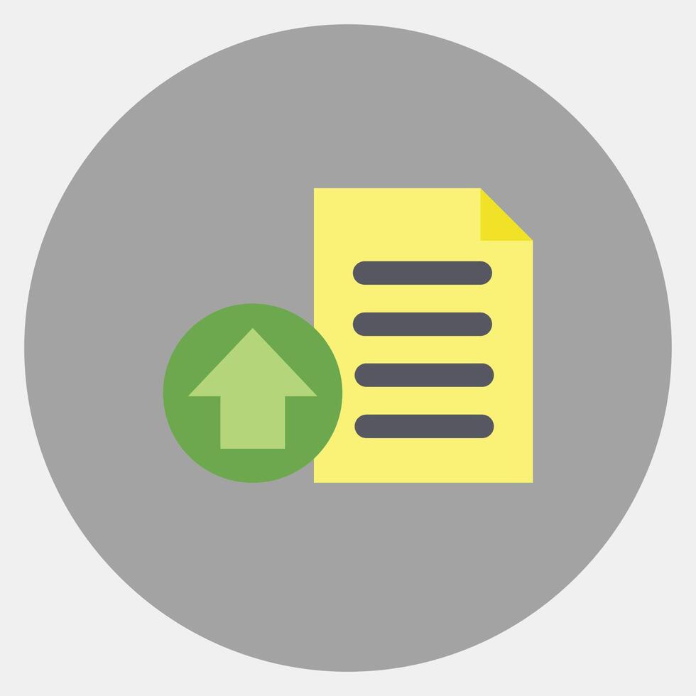 Icon upload. Internet network elements. Icon in color mate style. vector