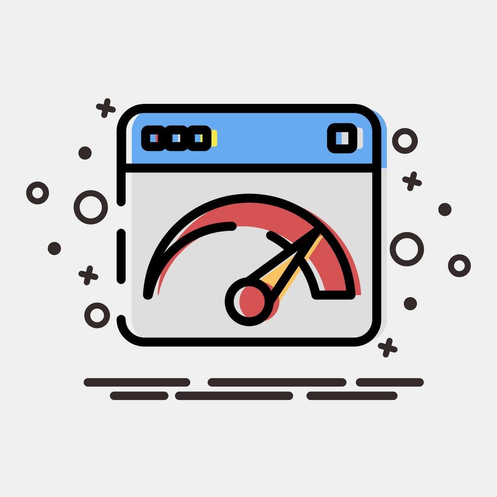 Icon internet speed. Internet network elements. Icon in MBE style. vector
