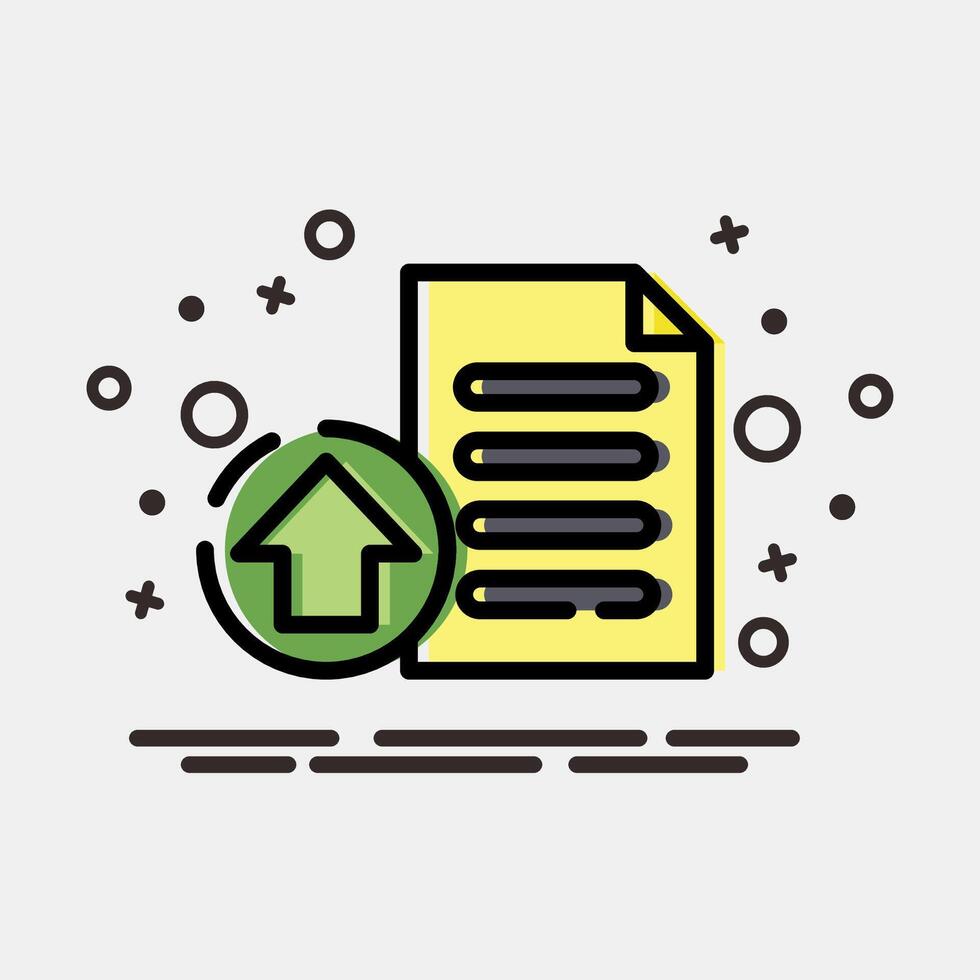 Icon upload. Internet network elements. Icon in MBE style. vector