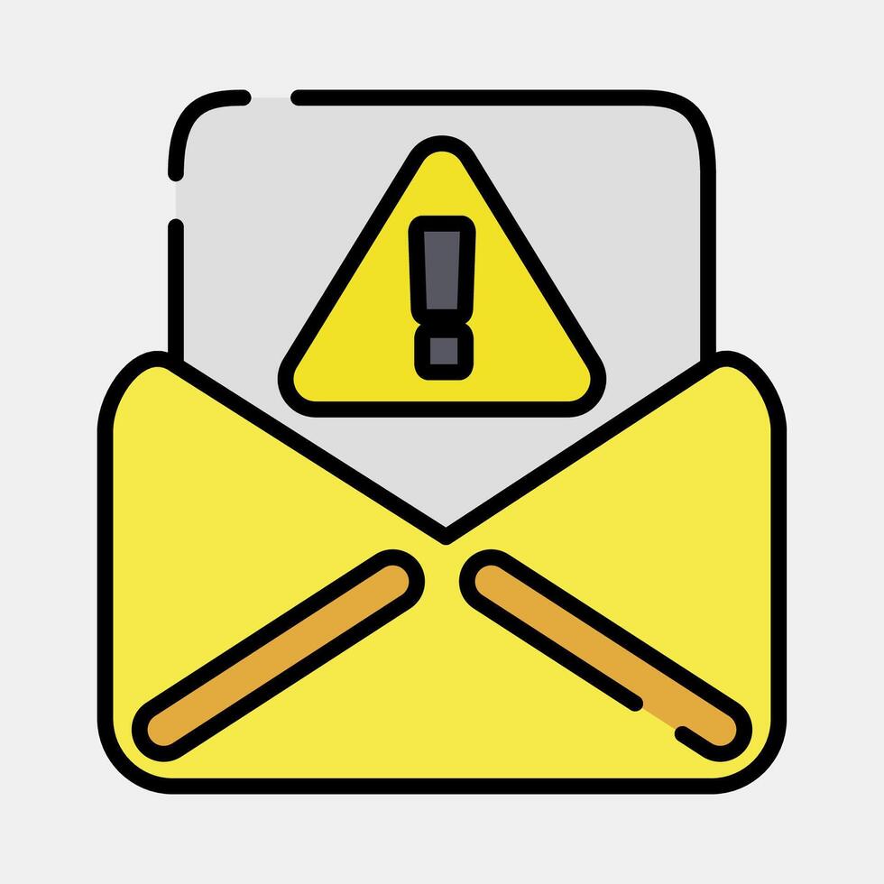 Icon spam. Internet network elements. Icon in filled line style. vector