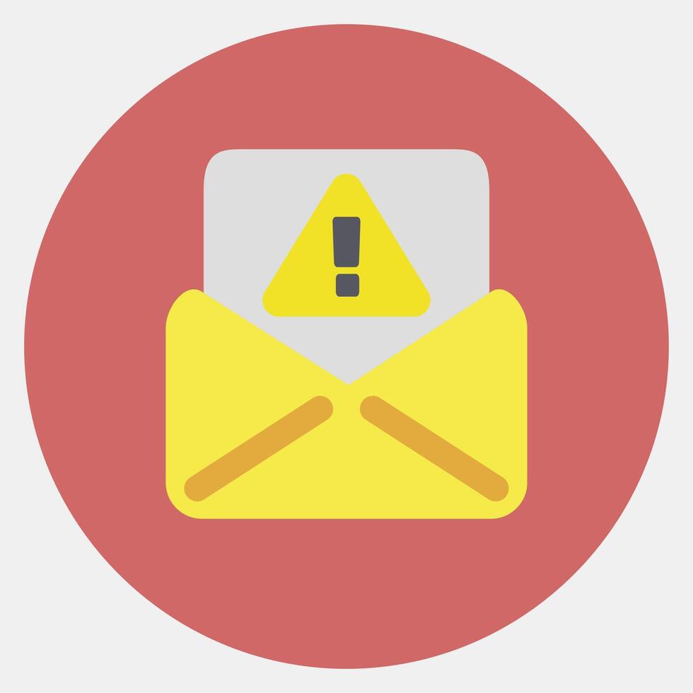 Icon spam. Internet network elements. Icon in color mate style. vector