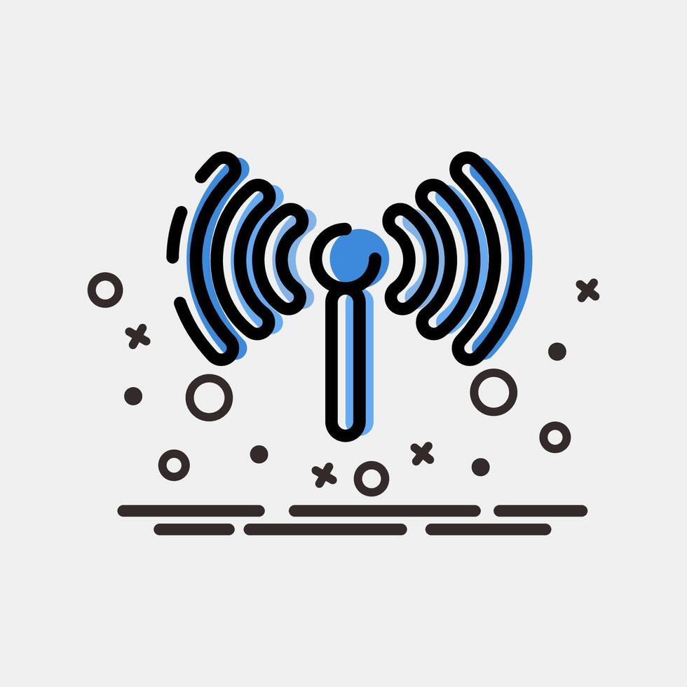 Icon hotspot. Internet network elements. Icon in MBE style. vector