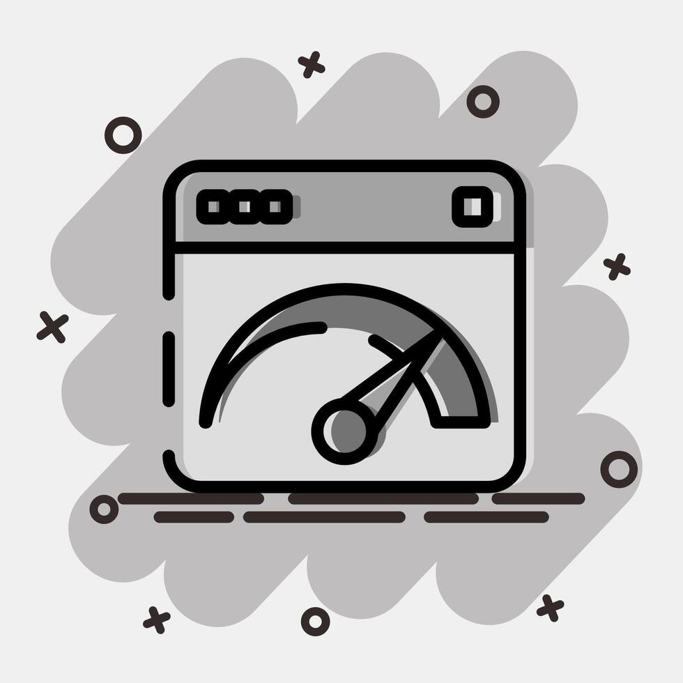 Icon internet speed. Internet network elements. Icon in comic style. vector
