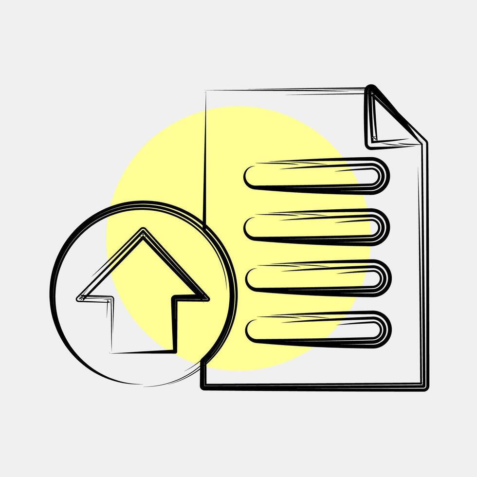 Icon upload. Internet network elements. Icon in color spot style. vector