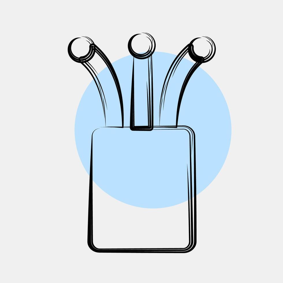 Icon optical fiber. Internet network elements. Icon in color spot style. vector