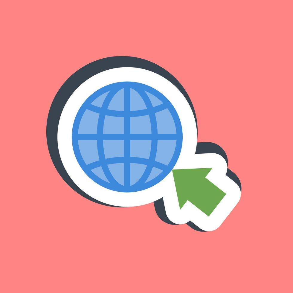 Sticker internet. Internet network elements. vector
