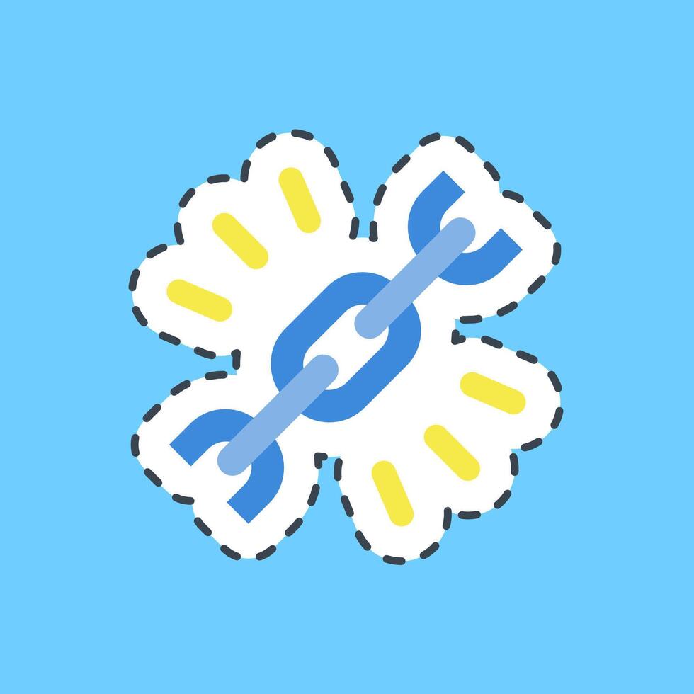 Cutting line sticker url. Internet network elements. vector