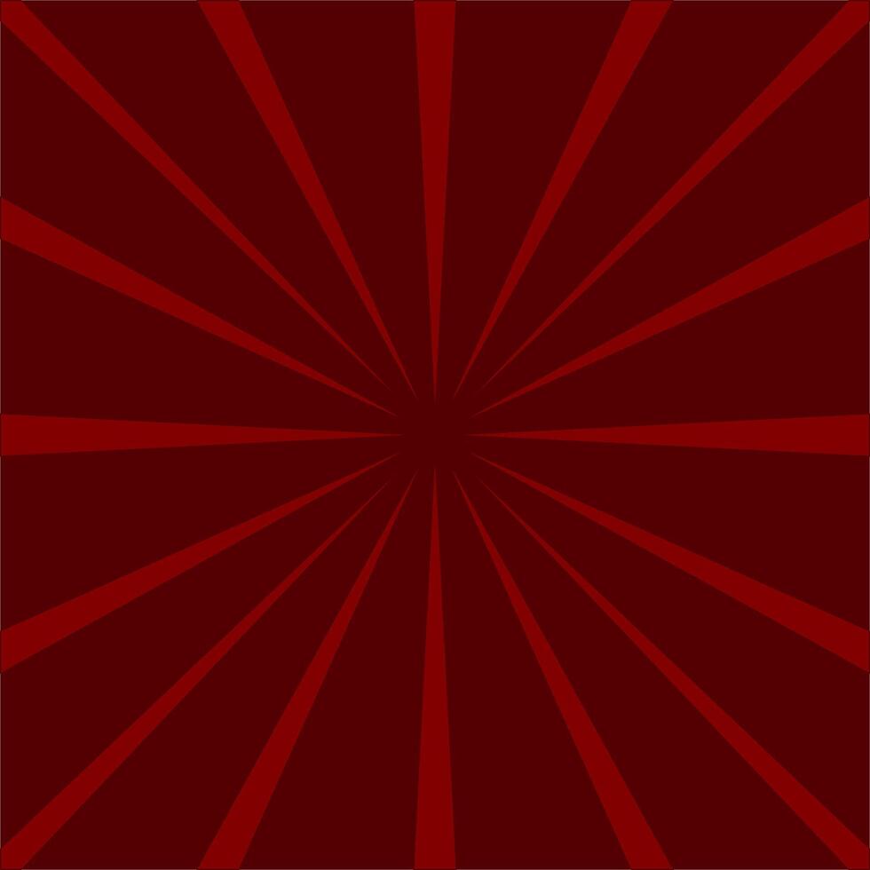 Retro Dark Red Burst Rays Design vector