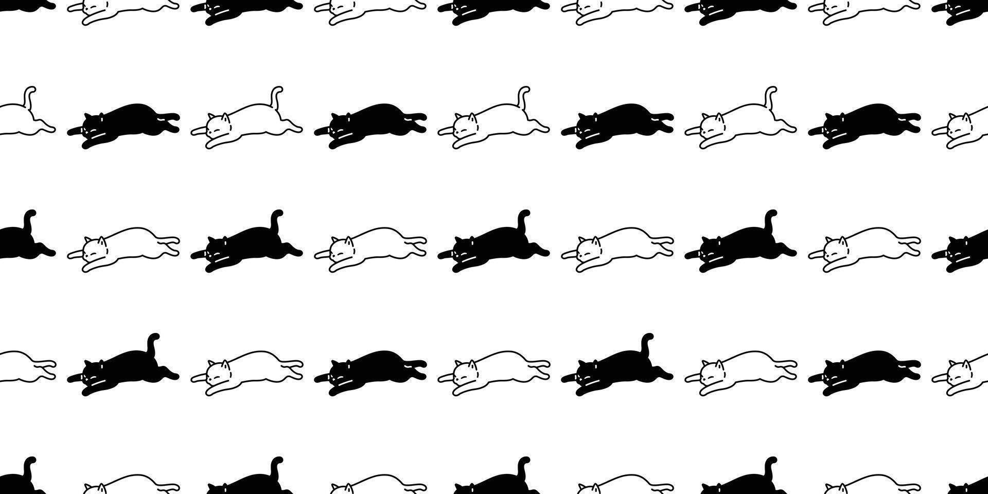 cat seamless pattern kitten sleeping calico cartoon doodle pet illustration animal tile background gift wrapping paper repeat wallpaper vector