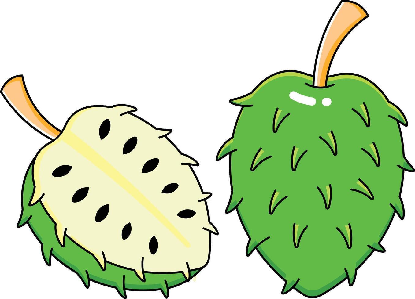 Soursop fruit vectors