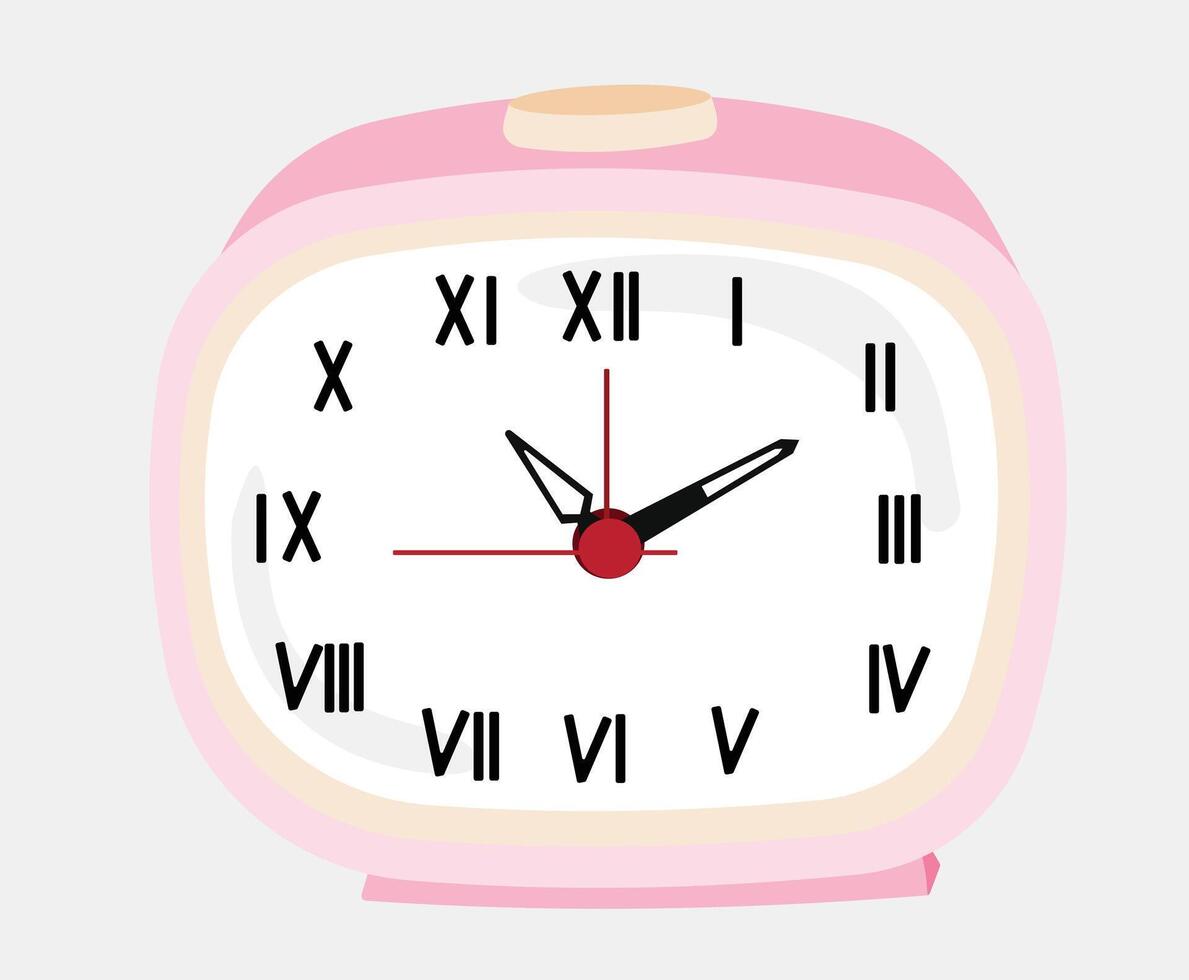 Classic Alarm Clock for Bedroom Desk and Wake Up Scene vector
