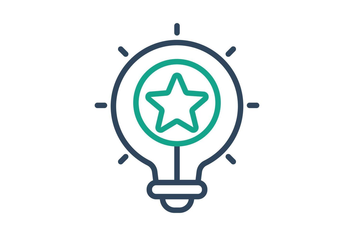Inspiration icon. line icon style. icon related to brand. business elements illustration vector