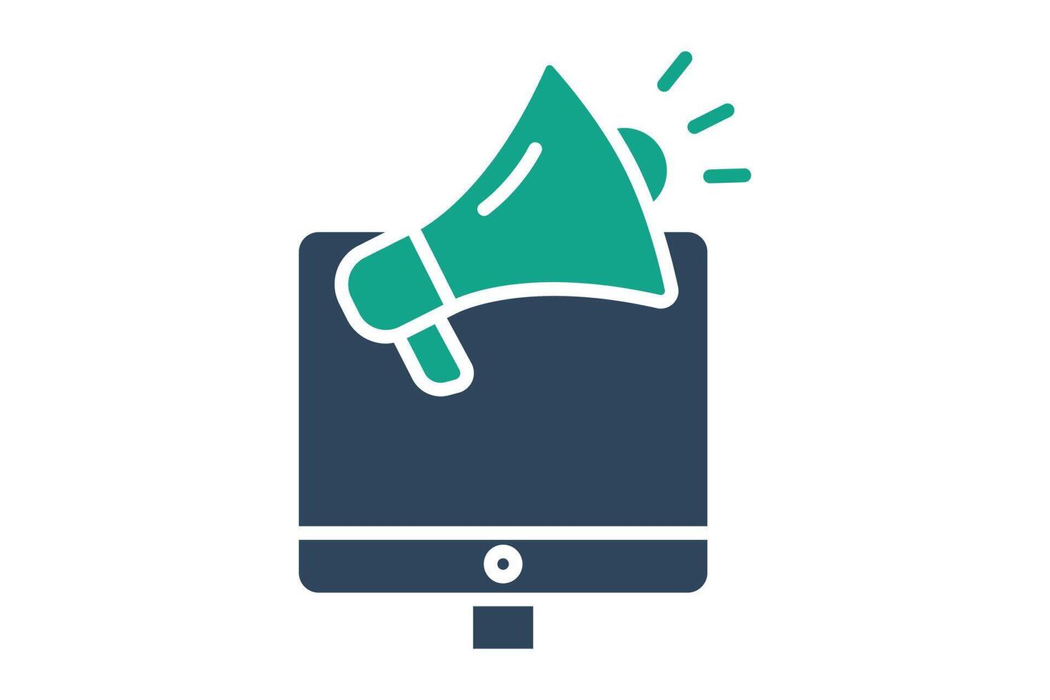 Advertising icon. solid icon style. icon related to branding. business elements illustration vector