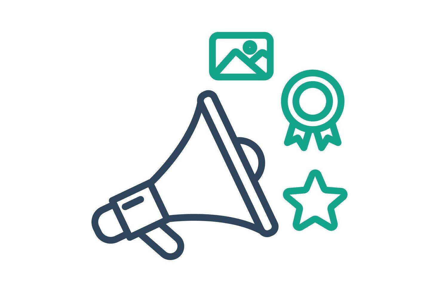 Campaign icon. line icon style. icon related to branding. business elements illustration vector