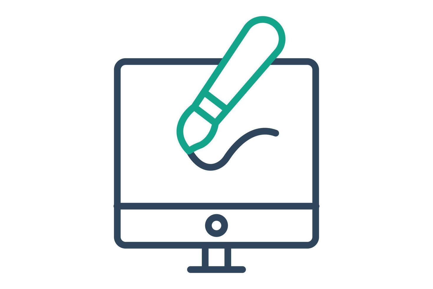 Design icon. line icon style. icon related to brand. business elements illustration vector