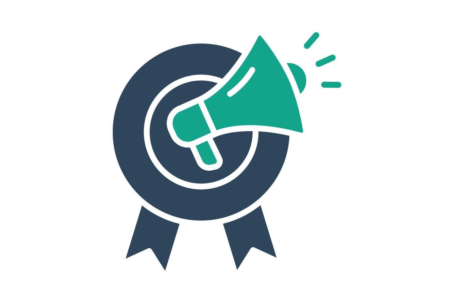 Promotion icon. solid icon style. icon related to branding. business elements illustration vector