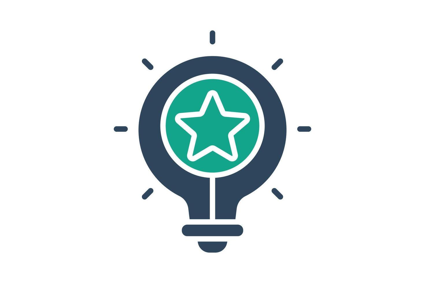 Inspiration icon. solid icon style. icon related to brand. business elements illustration vector