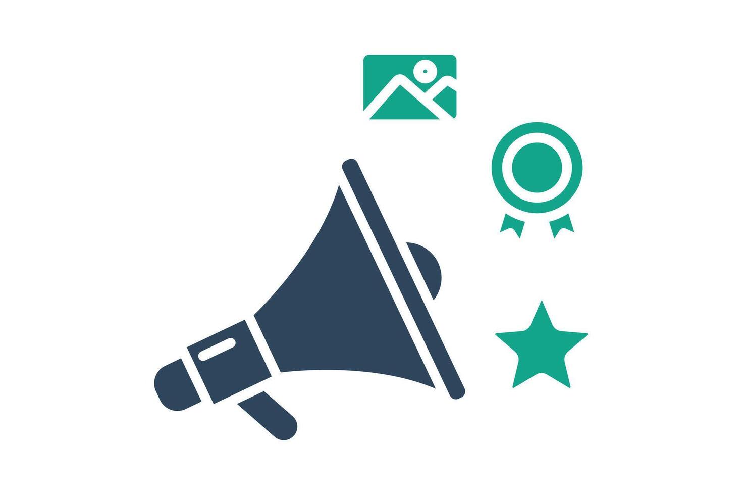 Campaign icon. solid icon style. icon related to branding. business elements illustration vector