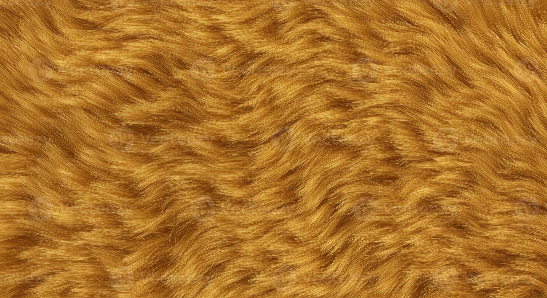 Golden Fur Texture Background with Soft Wavy Pattern for Warm Designs photo