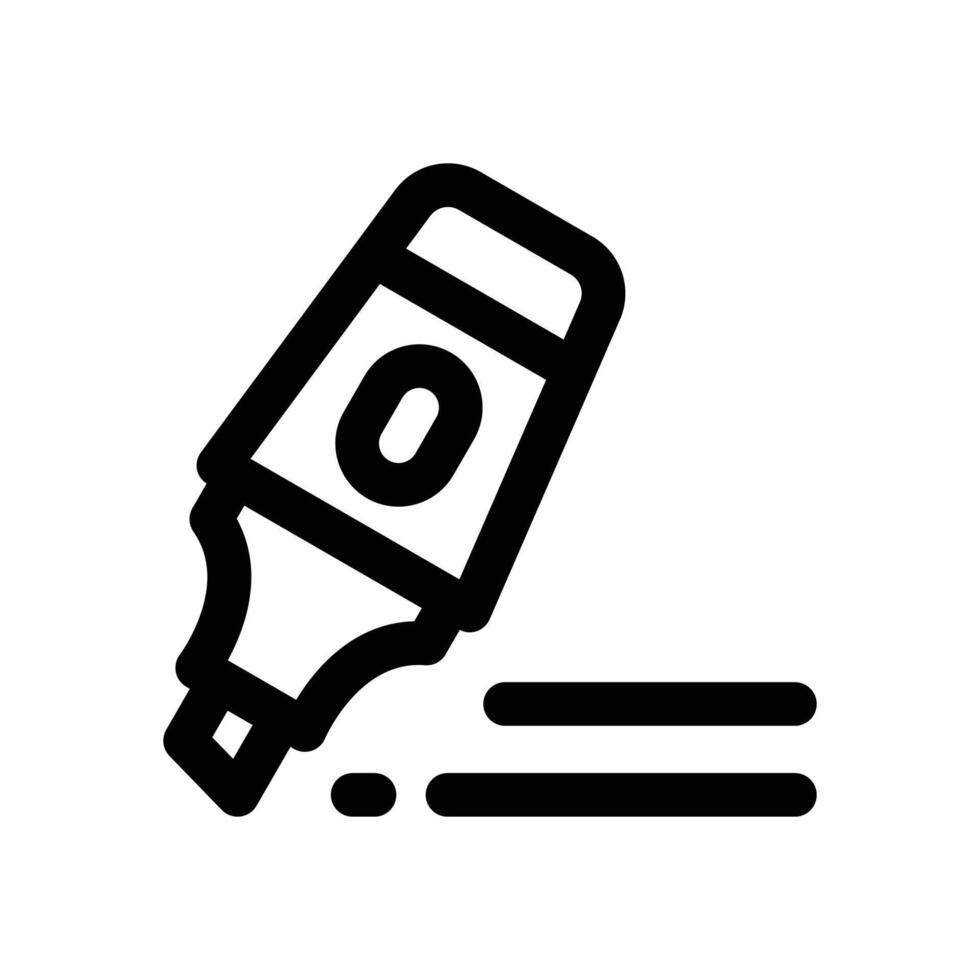 highlighter line icon. Clean and minimalist icon for websites and mobile apps. vector