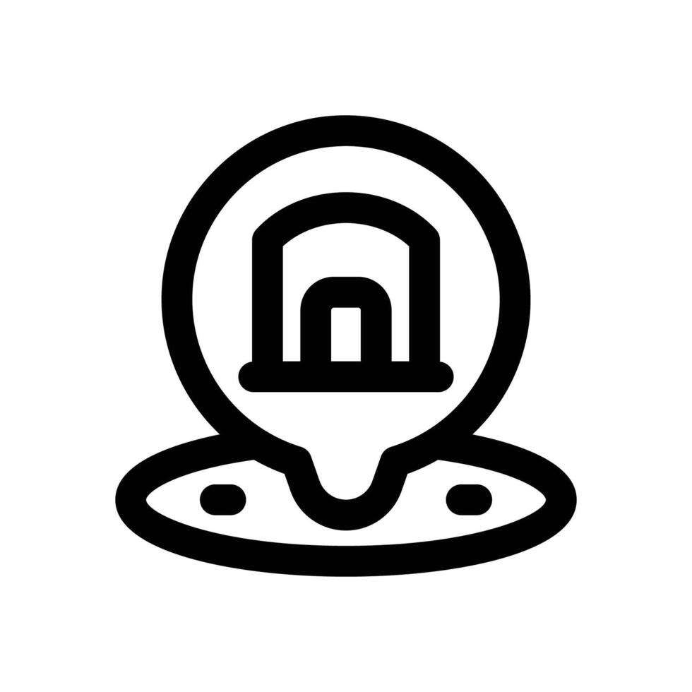 warehouse location line icon. Clean and minimalist icon for websites and mobile apps. vector