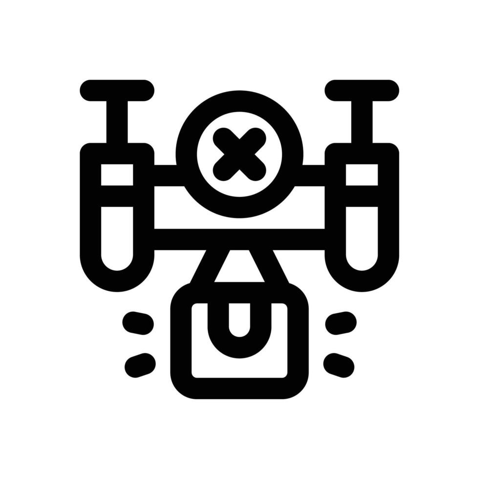 drone delivery line icon. Clean and minimalist icon for websites and mobile apps. vector