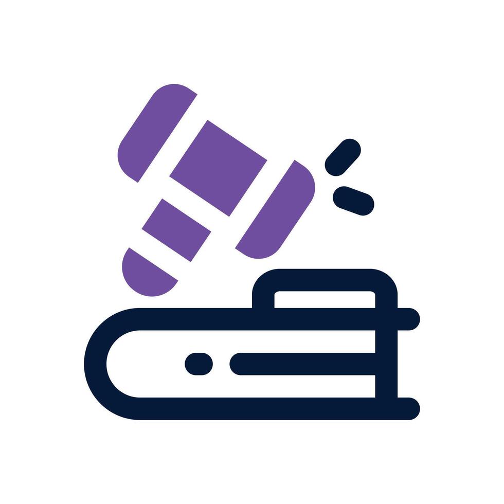 law factually dual tone icon. Sleek and modern icon for websites and mobile apps. vector