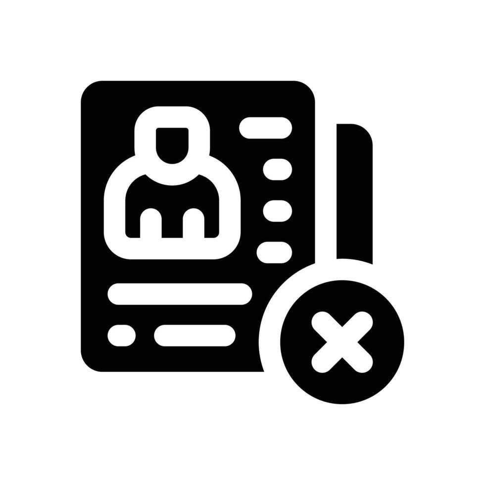 denied line icon. Clean and minimalist icon for websites, mobile apps, presentations, and logos. Fully scalable and customizable for any project. vector
