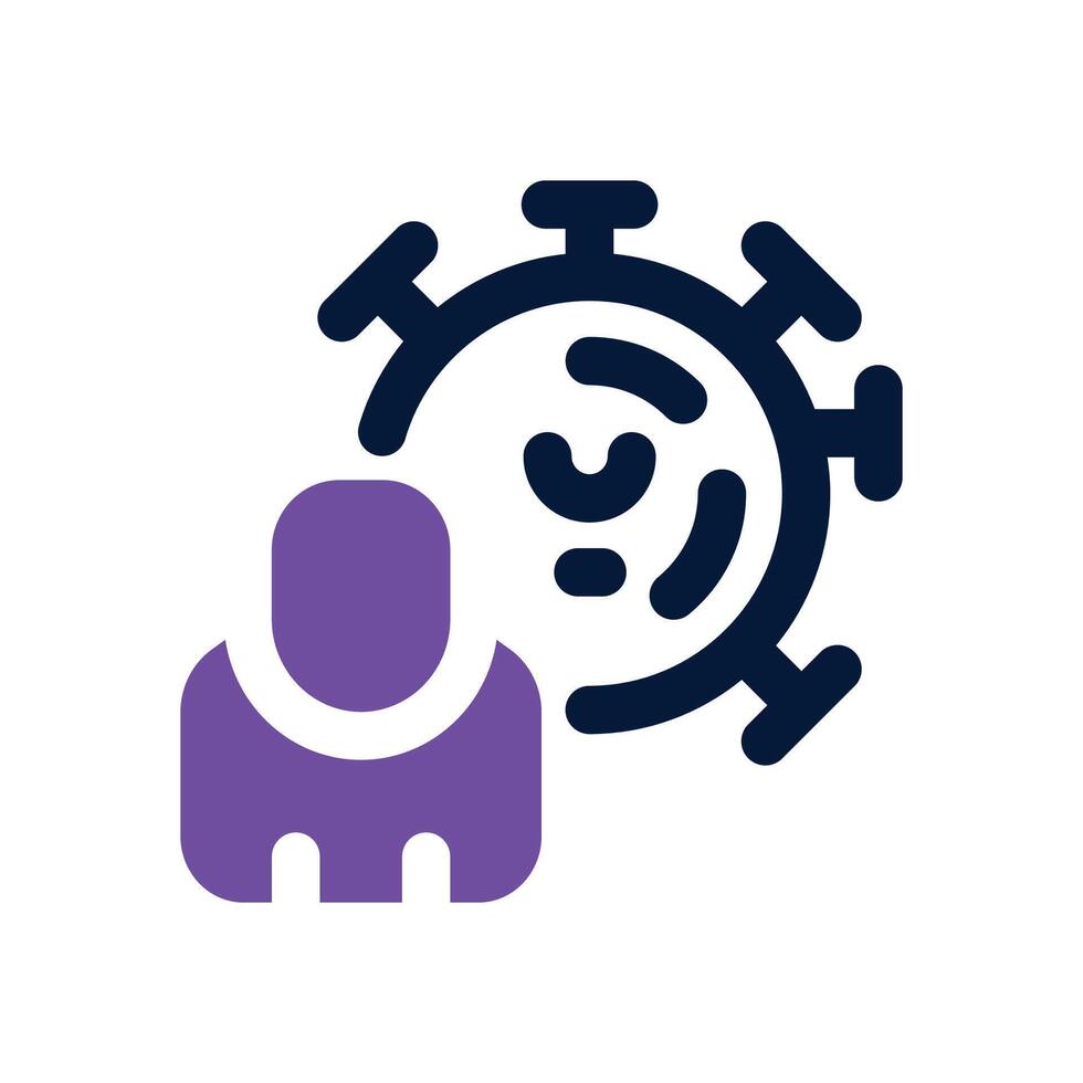 infected dual tone icon. Sleek and modern icon for websites and mobile apps. vector
