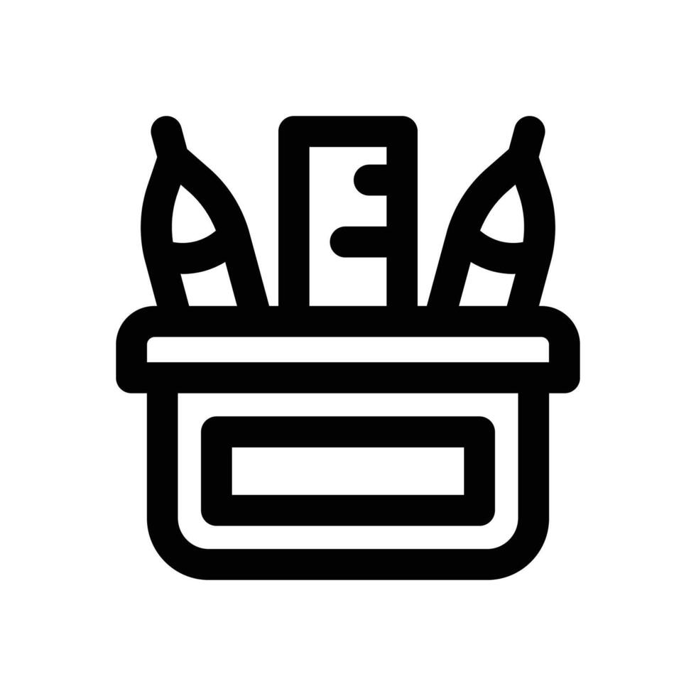 stationary line icon. Clean and minimalist icon for websites, mobile apps, presentations, and logos. Fully scalable and customizable for any project. vector