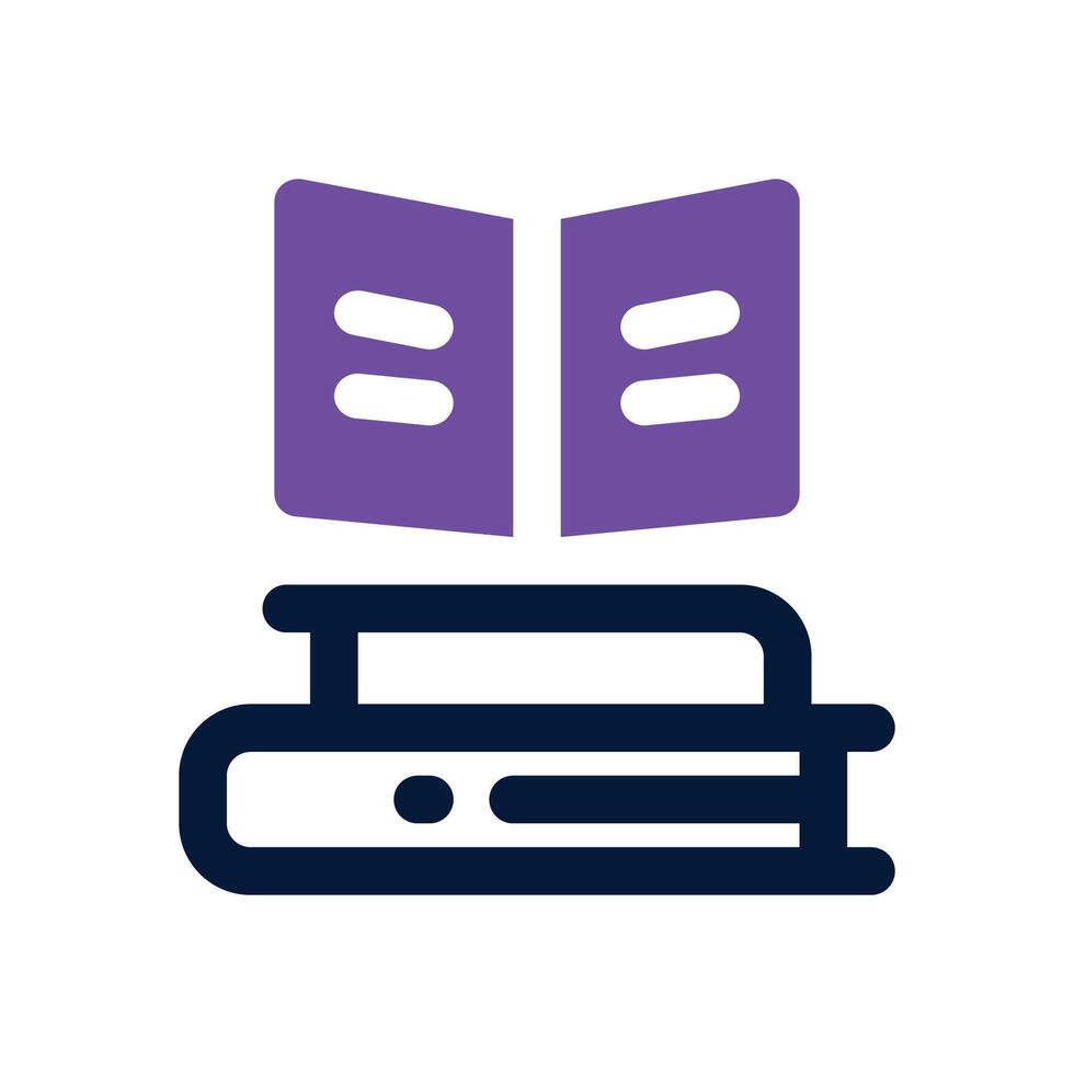 reading dual tone icon. Sleek and modern icon for websites and mobile apps. vector