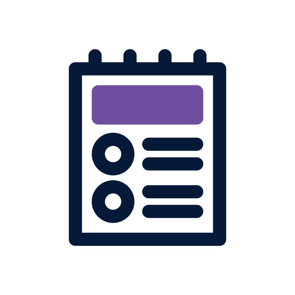 task dual tone icon. Sleek and modern icon for websites and mobile apps. vector