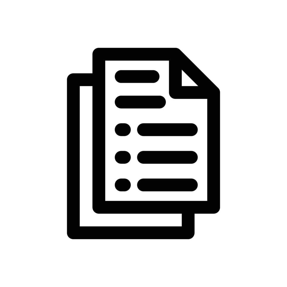paper line icon. Clean and minimalist icon for websites and mobile apps. vector