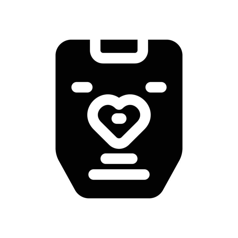 pulse glyph icon. Strong and solid icon for websites and mobile apps. vector