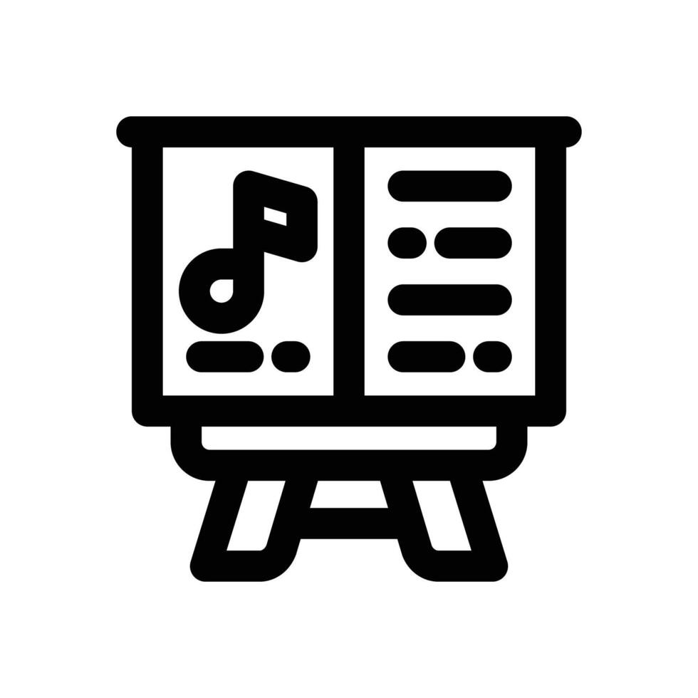 music class line icon. Clean and minimalist icon for websites, mobile apps, presentations, and logos. Fully scalable and customizable for any project. vector