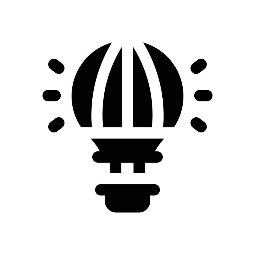 air ballon glyph icon. Strong and solid icon for websites and mobile apps. vector