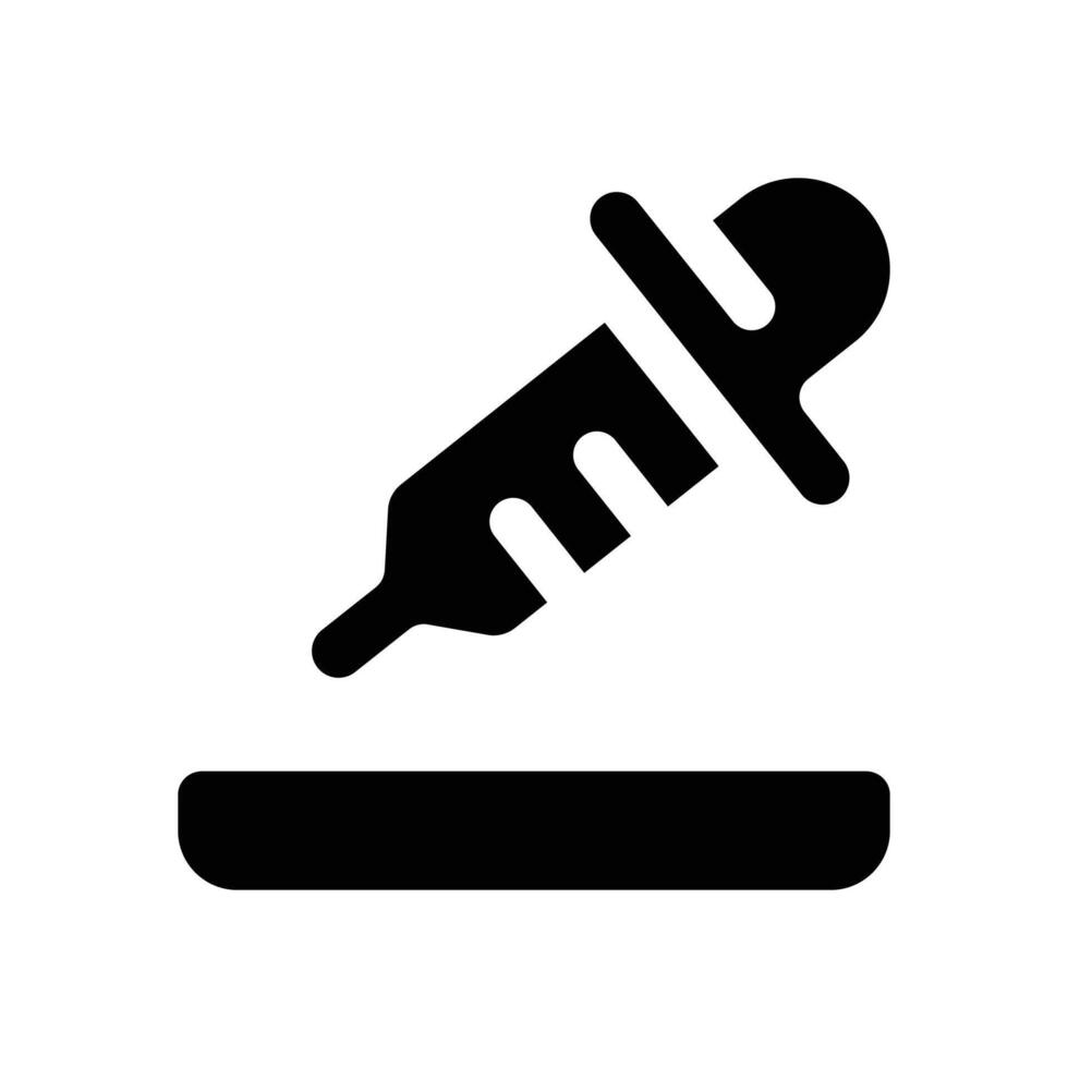 petri dish glyph icon. Strong and solid icon for websites and mobile apps. vector