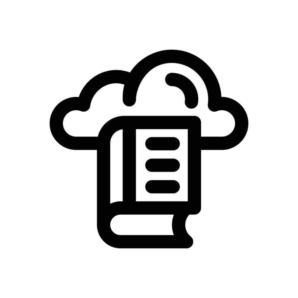 cloud library line icon. Clean and minimalist icon for websites and mobile apps. vector