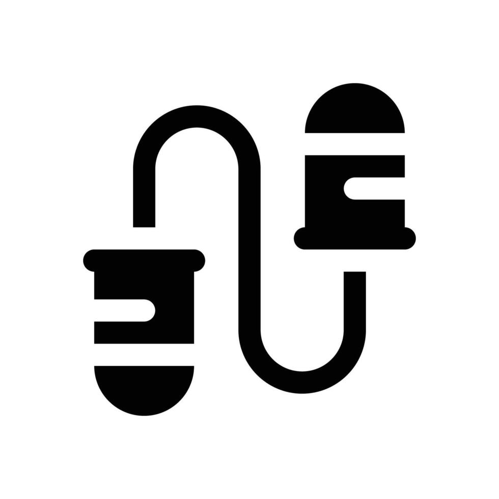 skipping rope glyph icon. Strong and solid icon for websites and mobile apps. vector