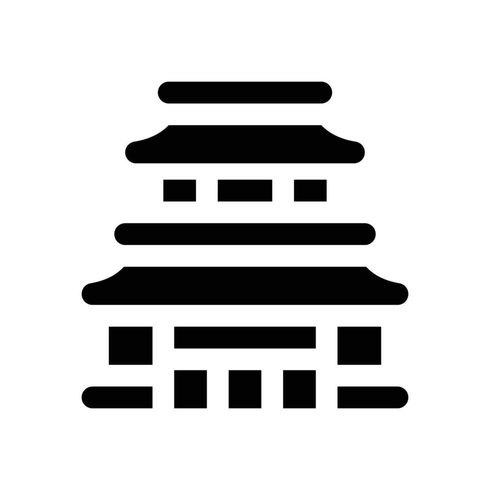 temple glyph icon. Strong and solid icon for websites and mobile apps. vector