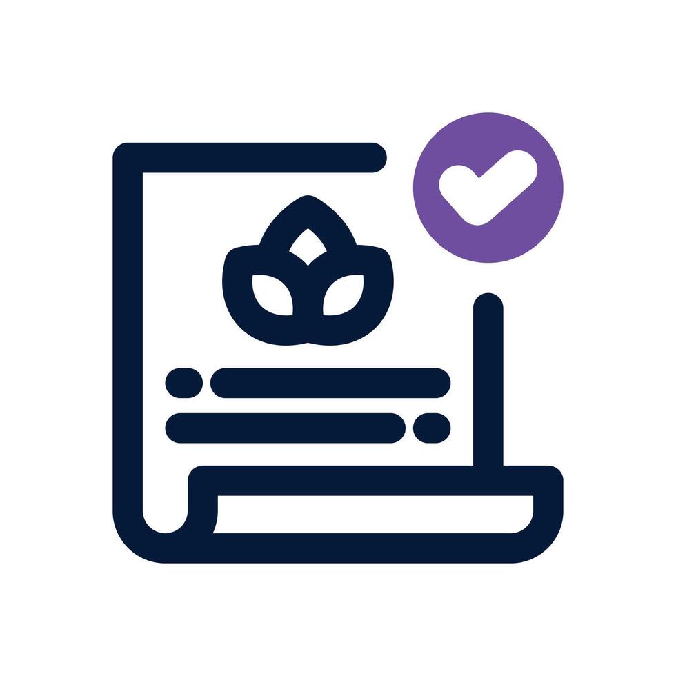 nutrition facts label dual tone icon. Sleek and modern icon for websites and mobile apps. vector