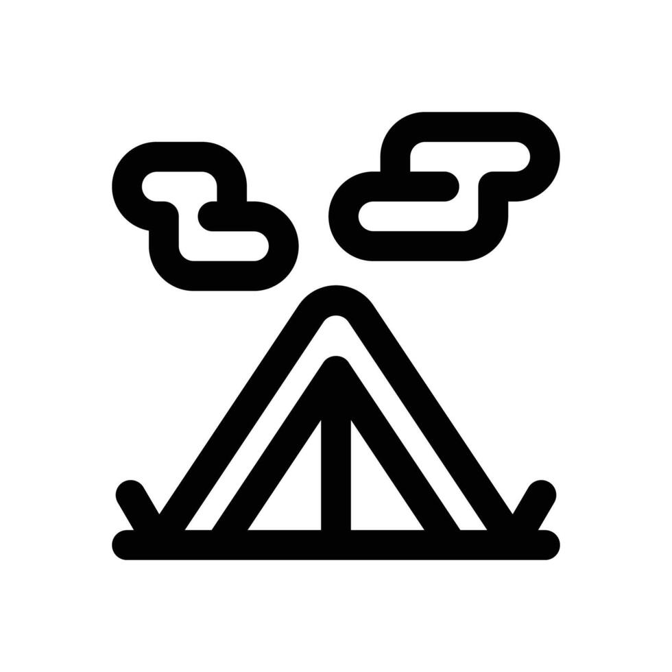 camping tent line icon. Clean and minimalist icon for websites and mobile apps. vector