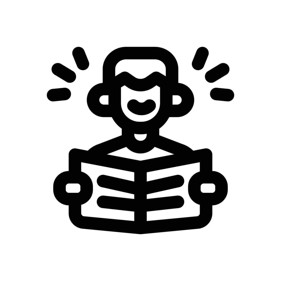 reading book line icon. Clean and minimalist icon for websites and mobile apps. vector